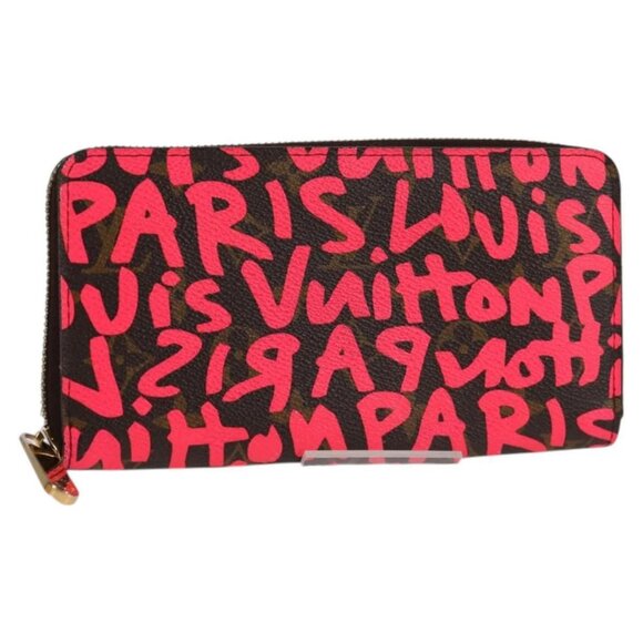 LOUIS VUITTON Monogram Graffiti Zippy Wallet Pink - Picture 1 of 16